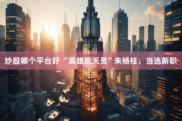 炒股哪个平台好 “英雄航天员”朱杨柱，当选新职