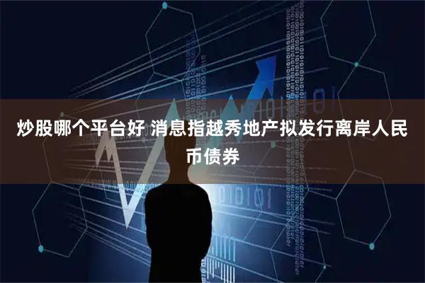 炒股哪个平台好 消息指越秀地产拟发行离岸人民币债券
